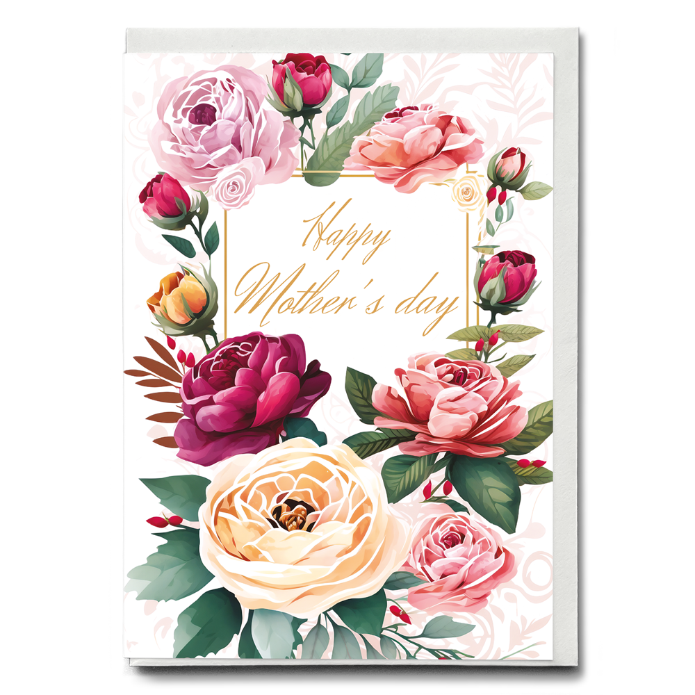 Happy mother's day roses - Greeting Card