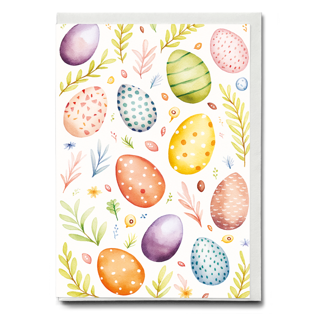 Easter egg pattern - Greeting Card