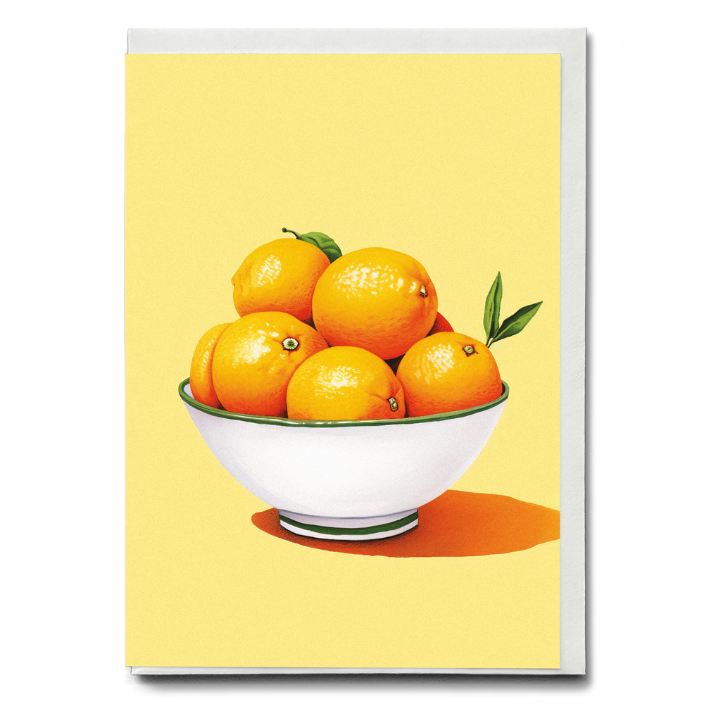 Bowl with oranges - Greeting Card
