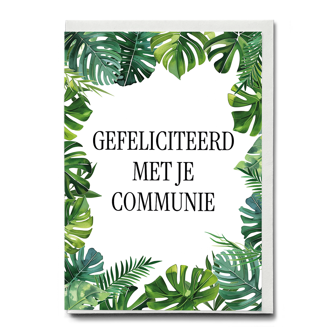 Gefeliciteerd communie (Jungle) - Greeting Card