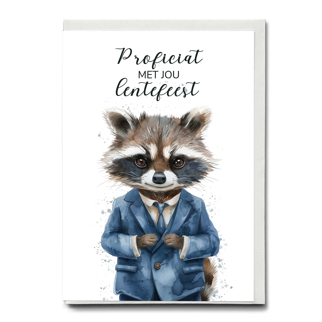Lentefeest (Wasbeer) - Greeting Card