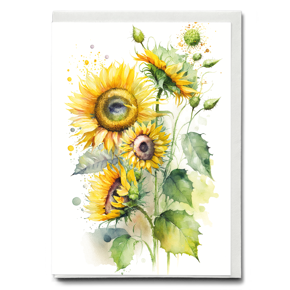 Sunflowers IV - Wenskaart