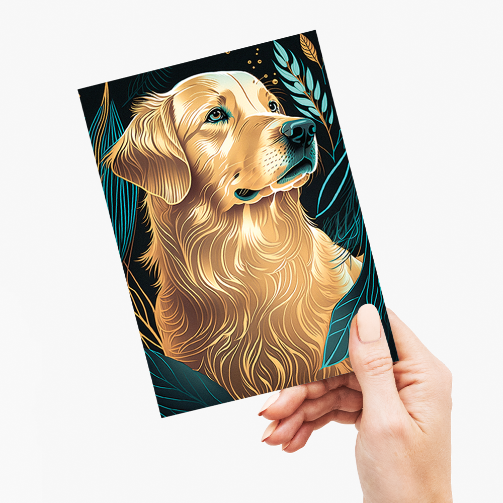 Proud golden retriever - Greeting Card
