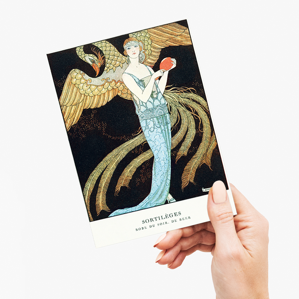 Sortilèges: Evening dress, de Beer by George Barbier - Greeting Card
