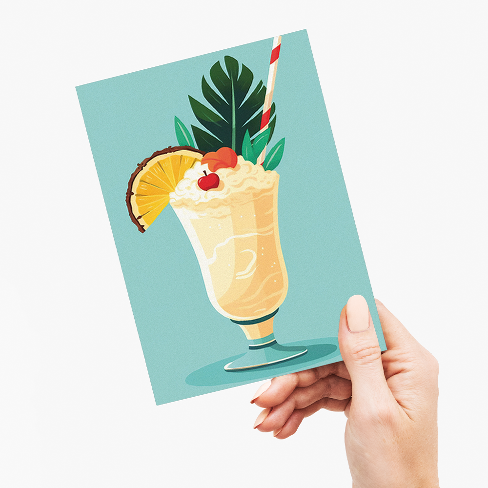 Pina colada (Light blue) - Greeting Card