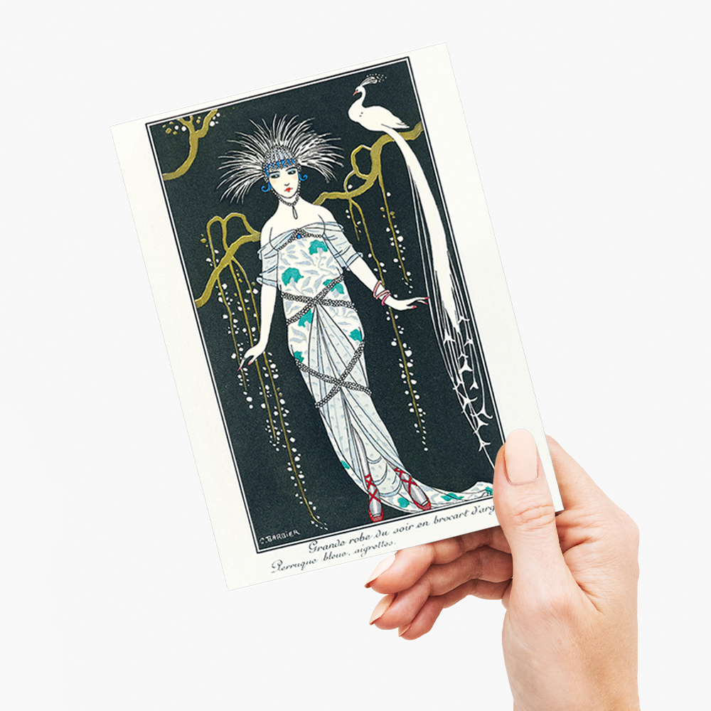 Grande robe du soir from Journal des Dames et des Modes - Greeting Card