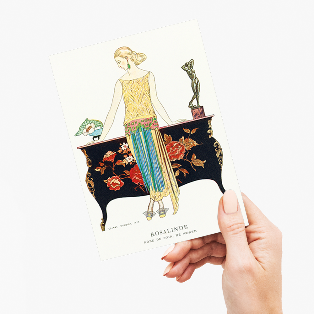 Rosalinde: Robe du soir - Greeting Card