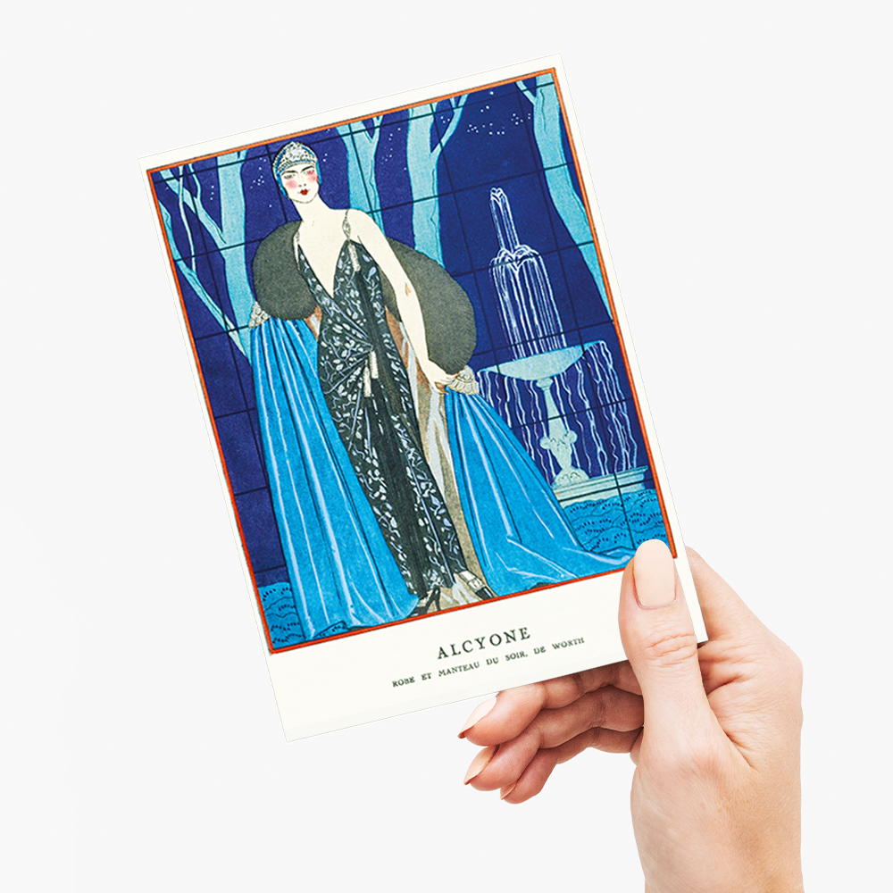 Alcyone / Robe et manteau du soir, de Worth - Greeting Card