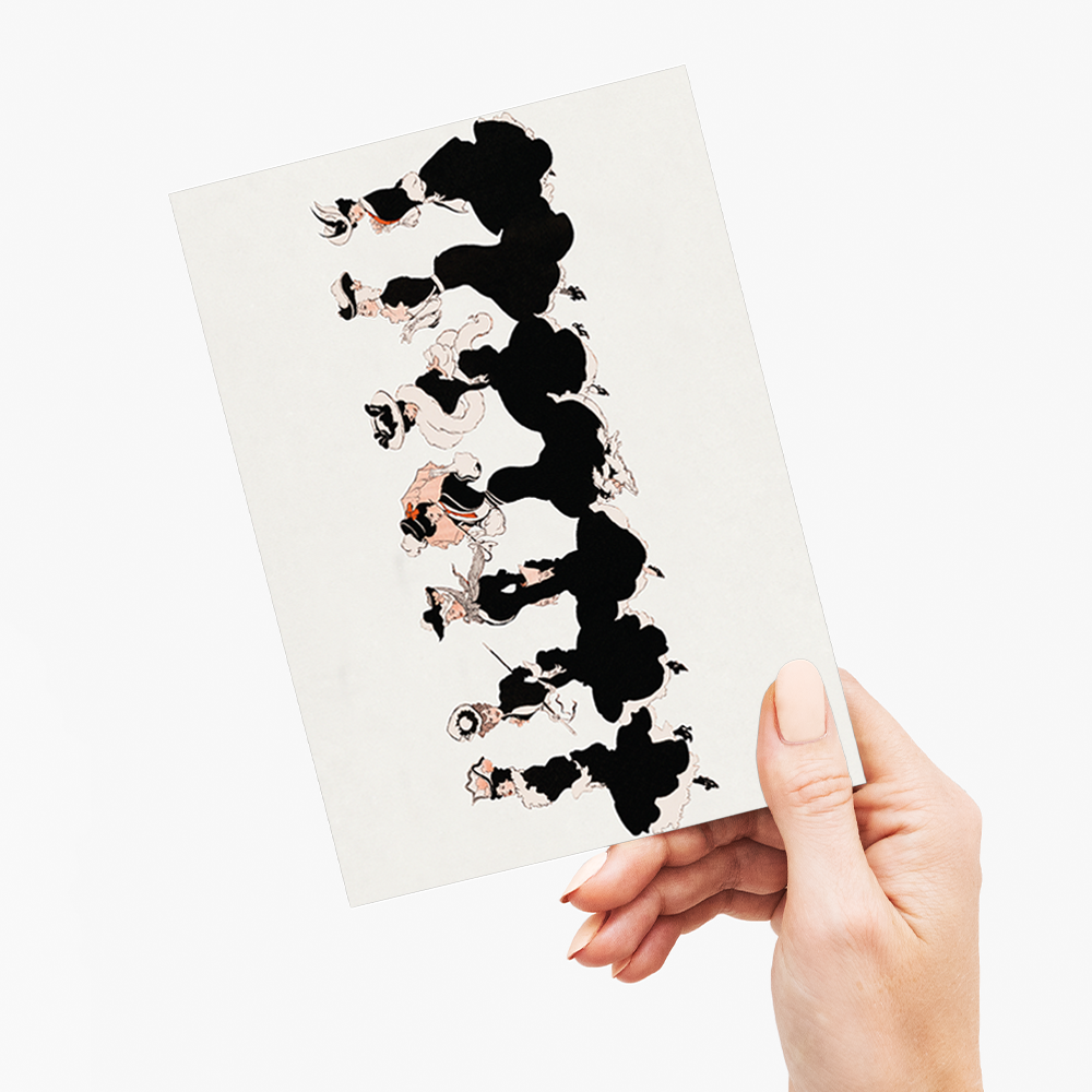 A row of daisies - Greeting Card