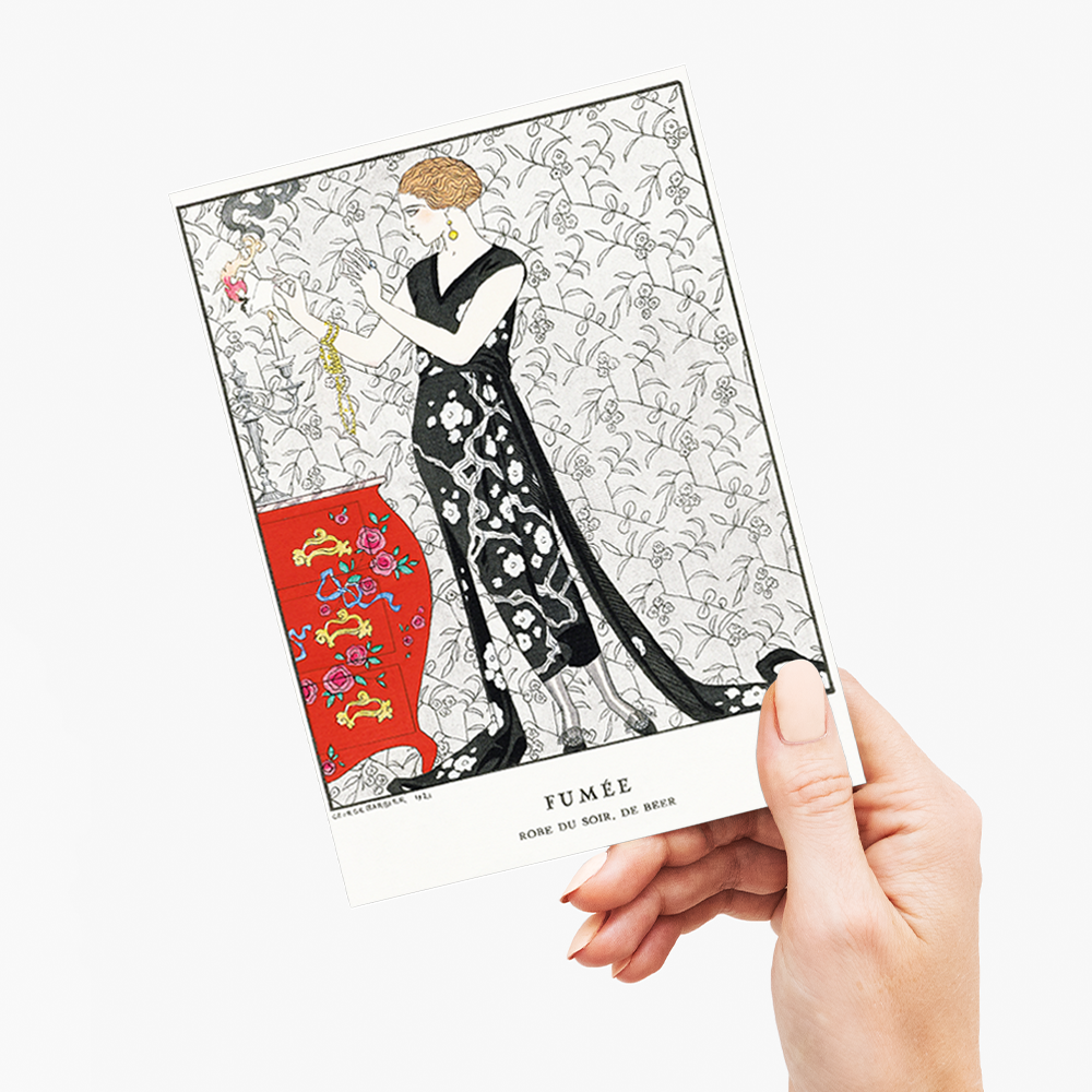 Fumée- Robe du soir, de Beer - Greeting Card