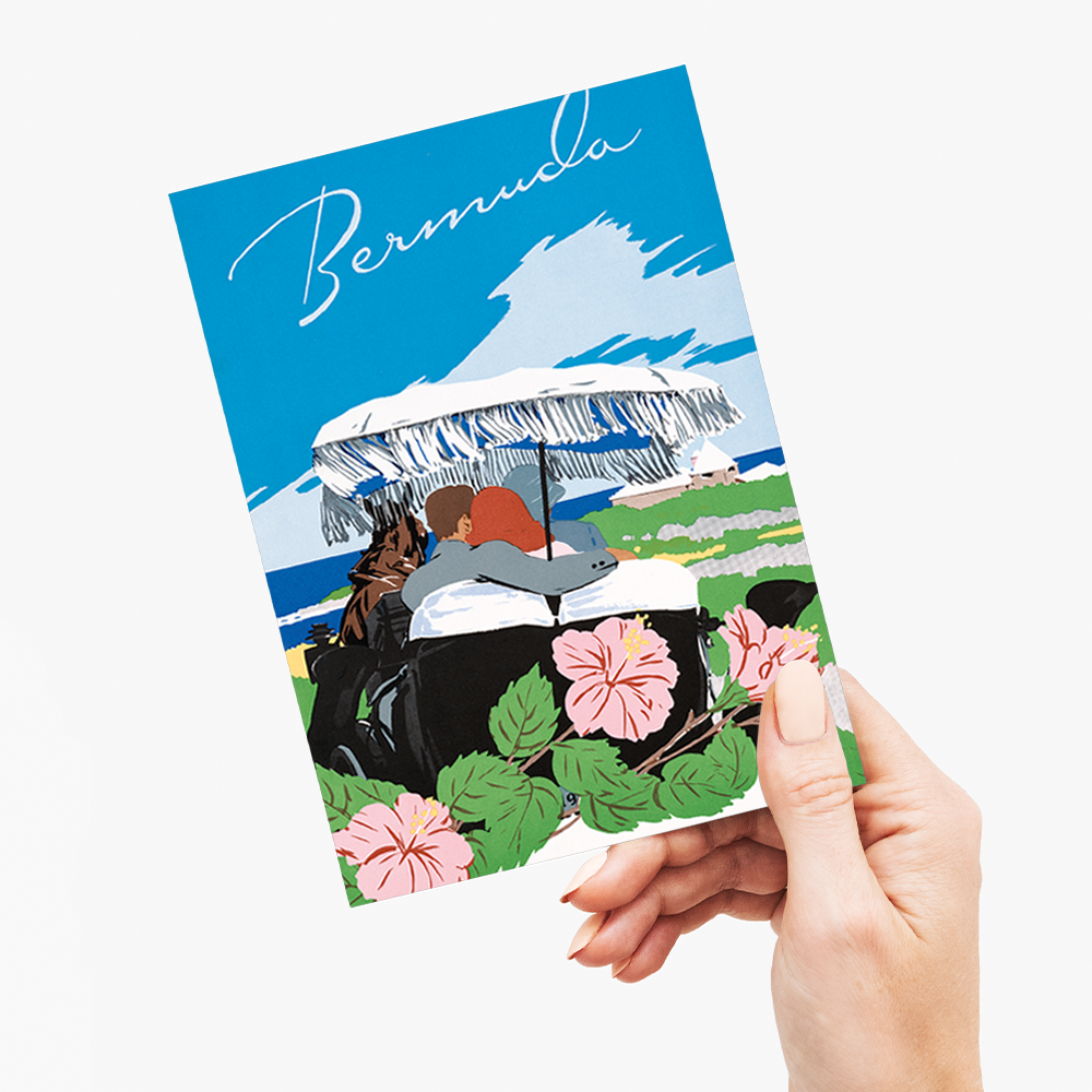 Bermuda (1940-1950) by Adolph Treidler - Greeting Card