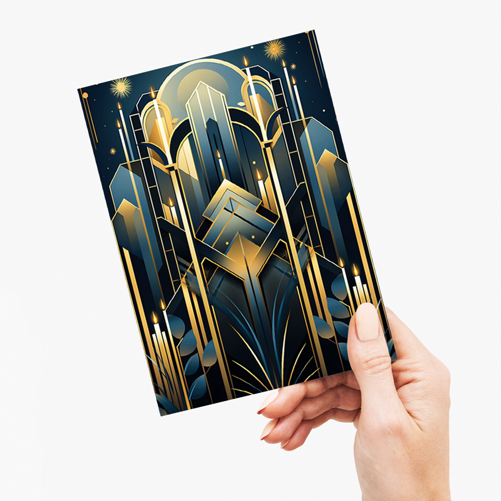 Art Deco Pattern (Candles) - Greeting Card