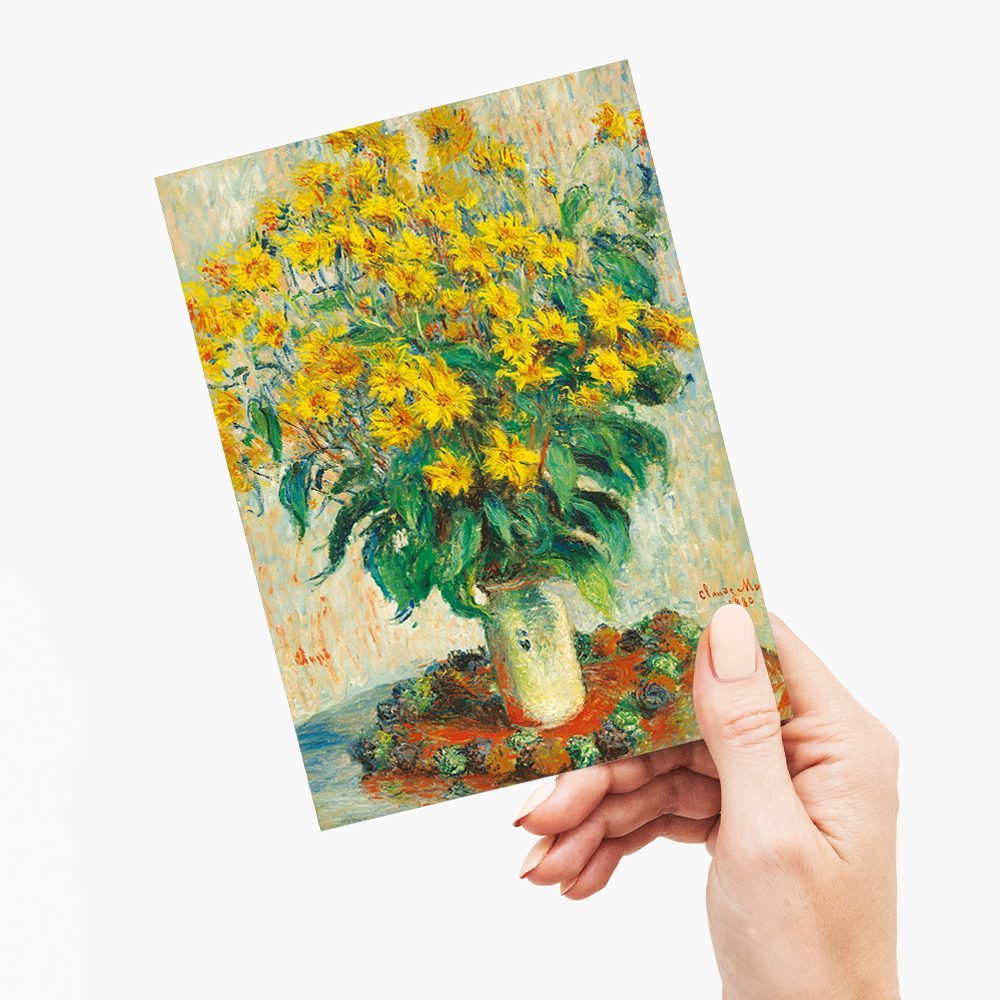 Jerusalem Artichoke Flowers By Claude Monet - Greeting Card