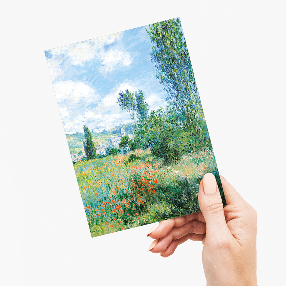 View of Vétheuil (1880) by Claude Monet - Greeting Card