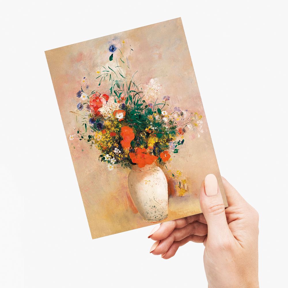Vase of Flowers by Odilon Redon - Greeting Card