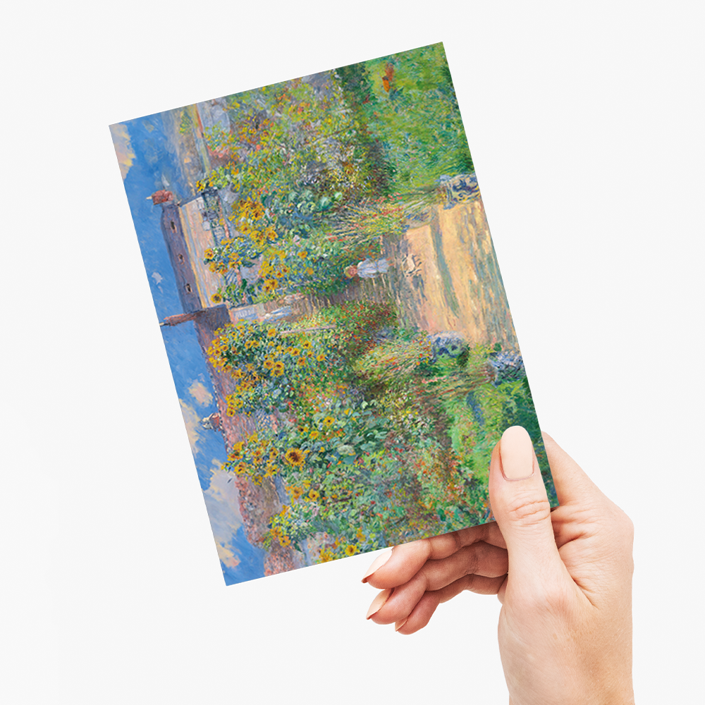 The Artist's Garden at Vétheuil (Expanded) By Claude Monet - Greeting Card
