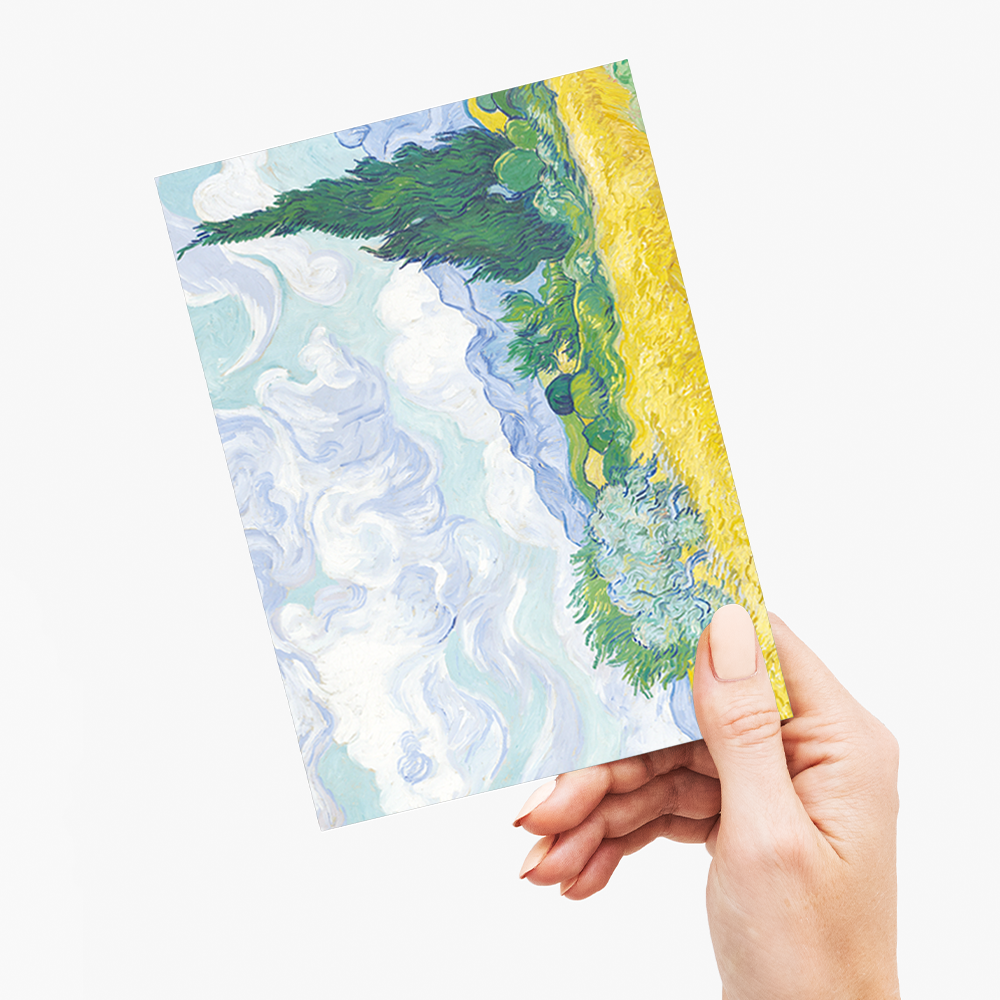 Wheat Field with Cypresses By Vincent van Gogh - Greeting Card