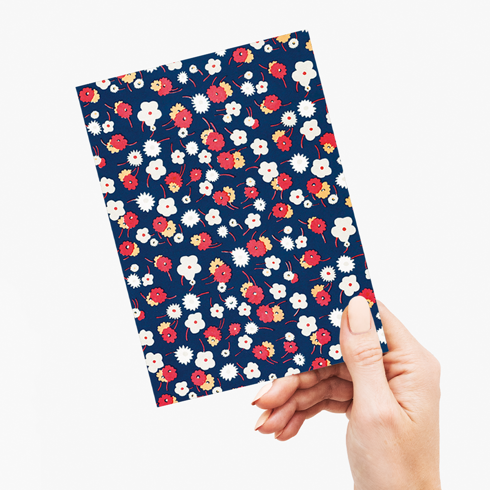 White, gray, pink and red flowers by Charles Goy - Greeting Card