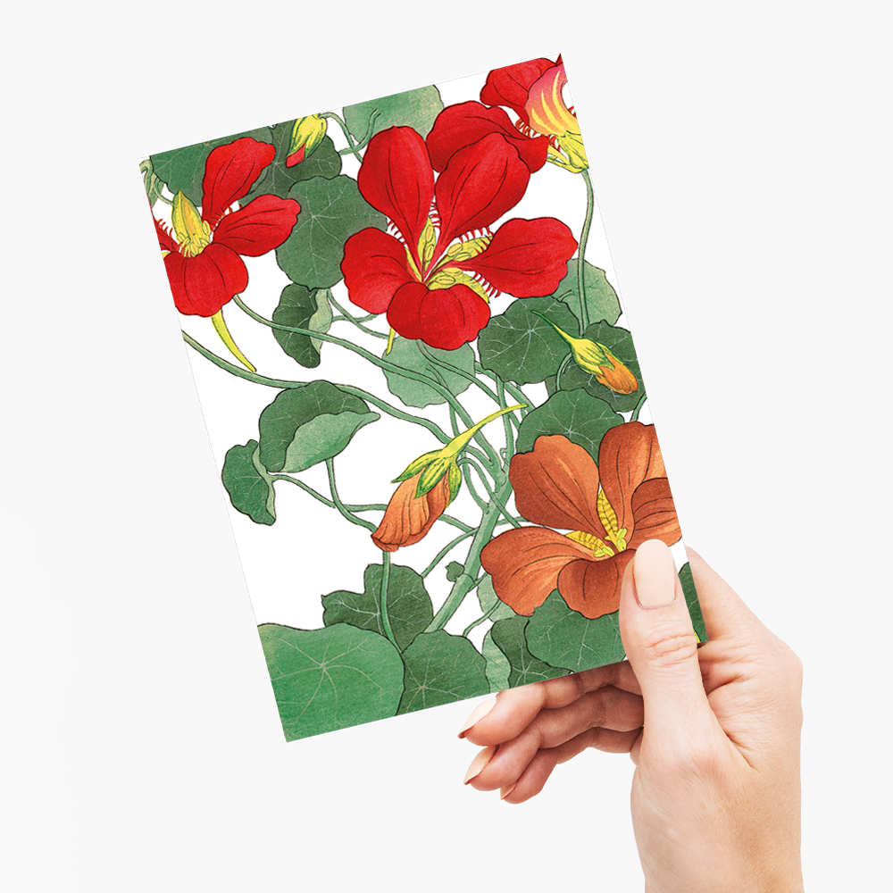 Nasturtium By Tanigami Kônan - Wenskaart