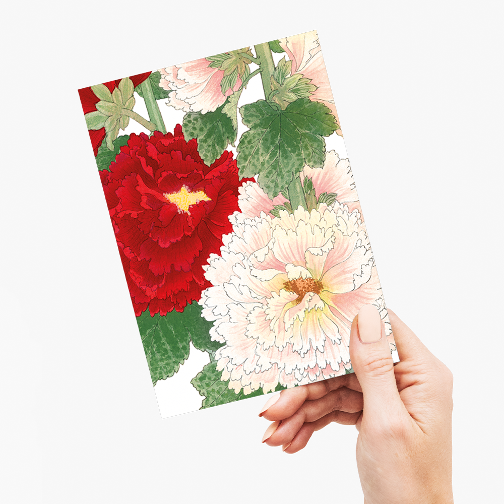 Hollyhock By Tanigami Kônan - Wenskaart