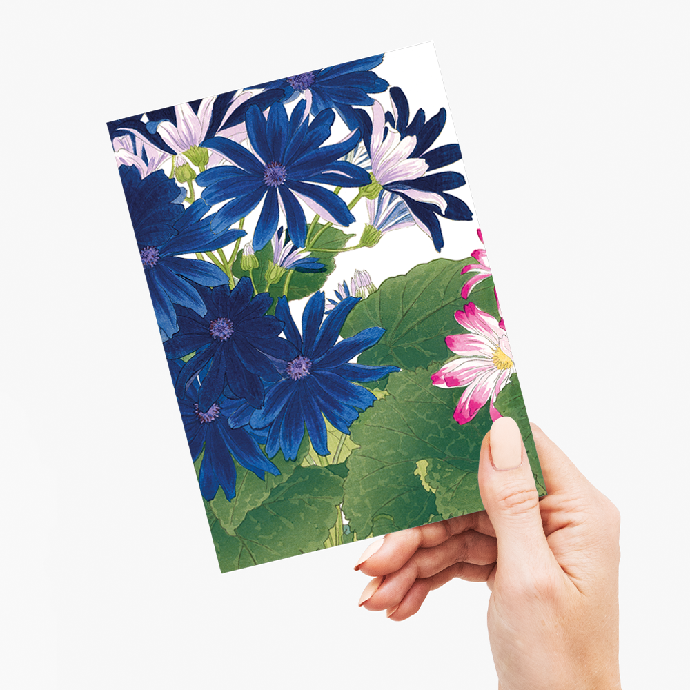 Blue Cineraria By Tanigami Kônan - Wenskaart