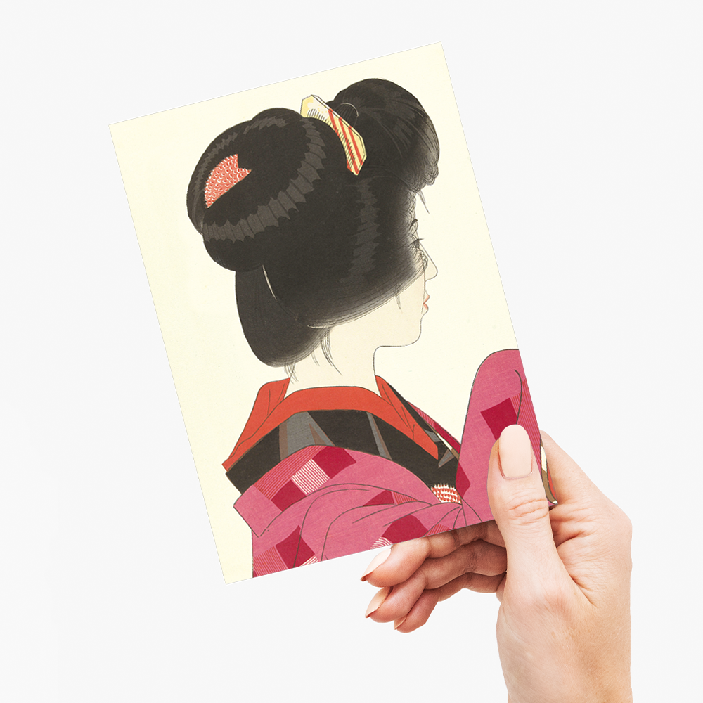 Red color By Yamakawa Shuho - Greeting Card