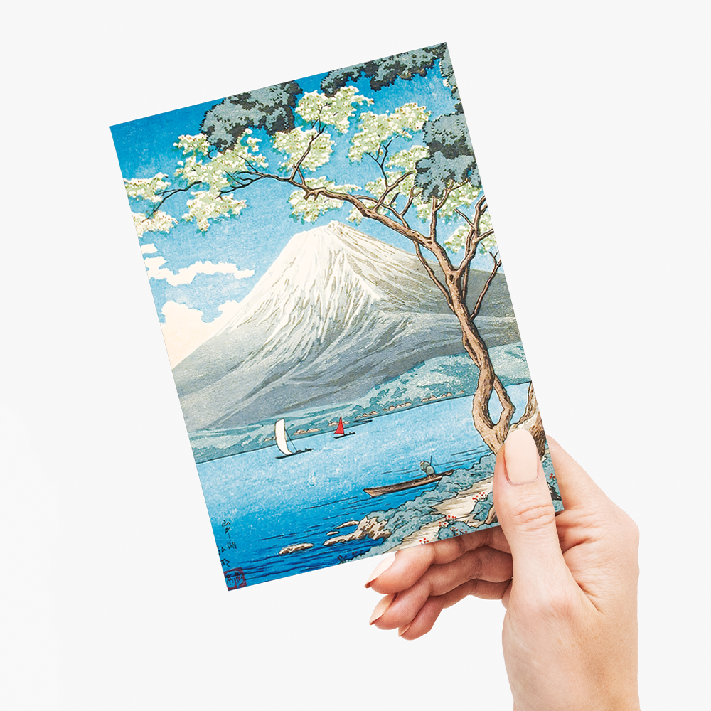 Mount Fuji from Lake Yamanaka by Hiroaki Takahashi - Greeting Card