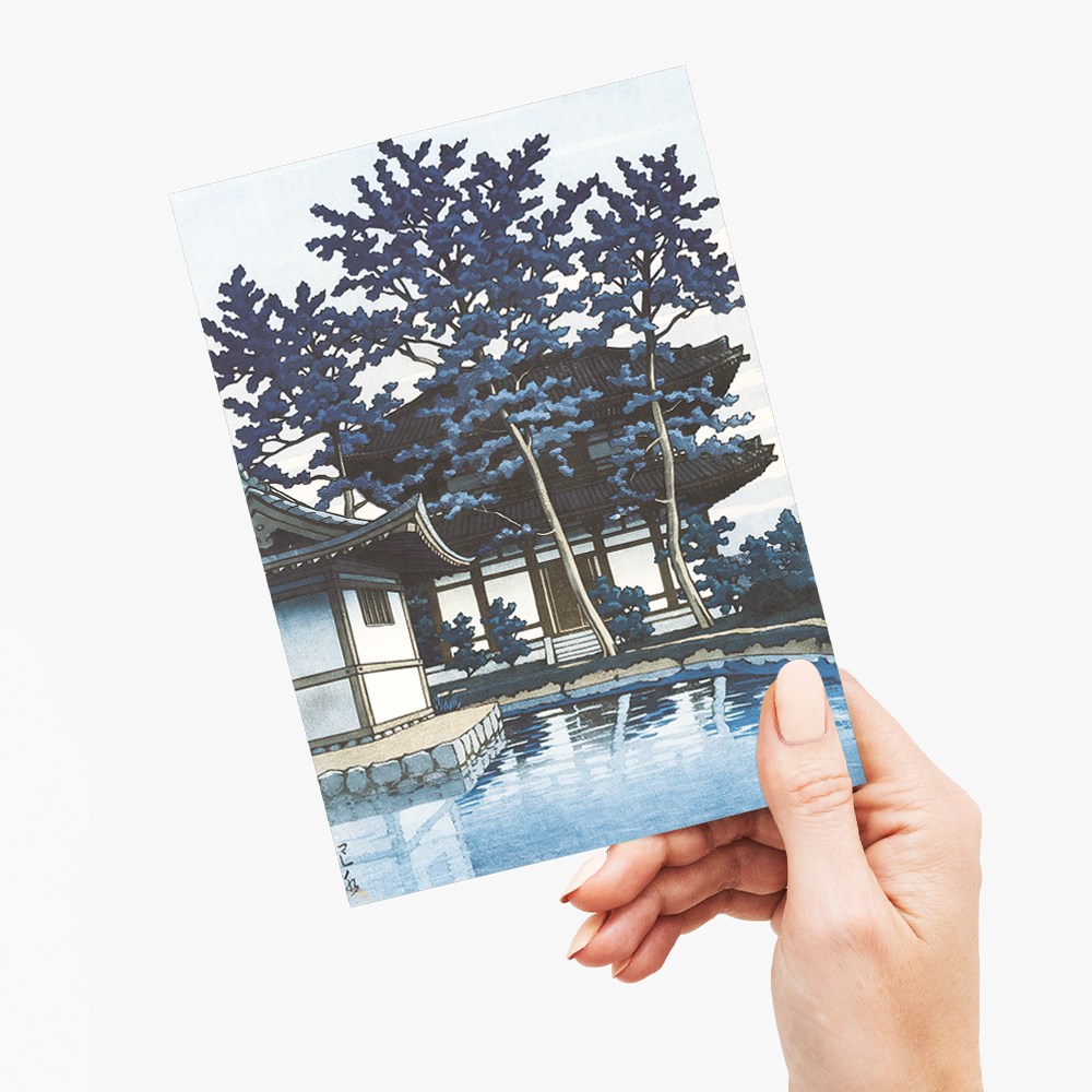 Kiko-ji Temple, Nara by Hiroaki Takahashi - Greeting Card