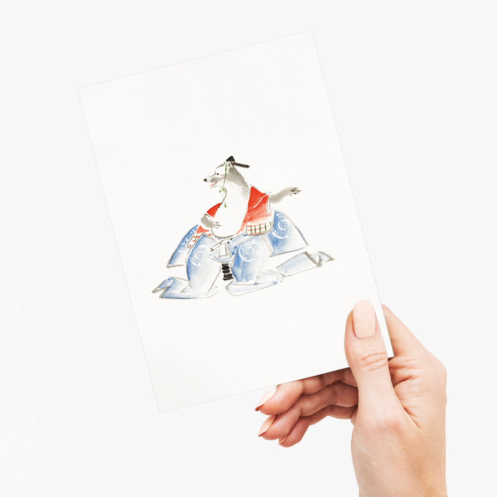 Album of Ichiryusai Hiroshige's Sketches by Utagawa Hiroshige - Greeting Card