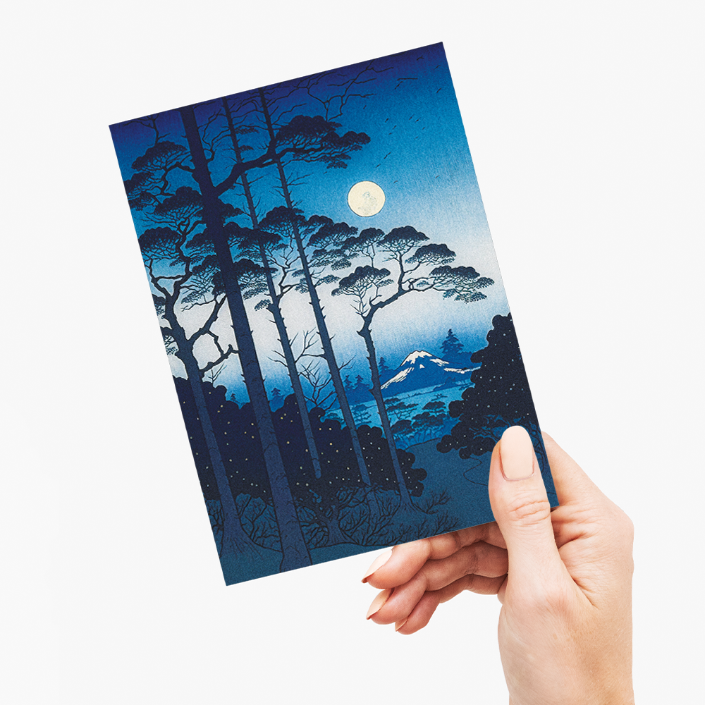 Dark forest in the night - Greeting Card