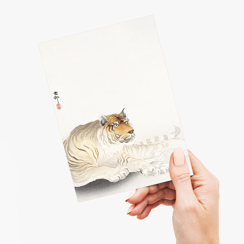 Tiger By Ohara Koson - Greeting Card