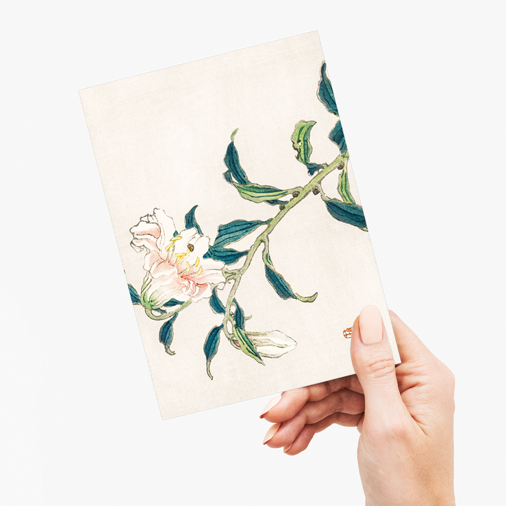 Lily by Kōno Bairei - Greeting Card