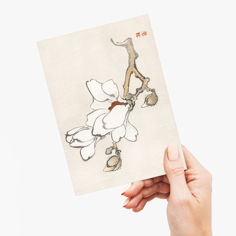 Magnolia by Kōno Bairei - Greeting Card