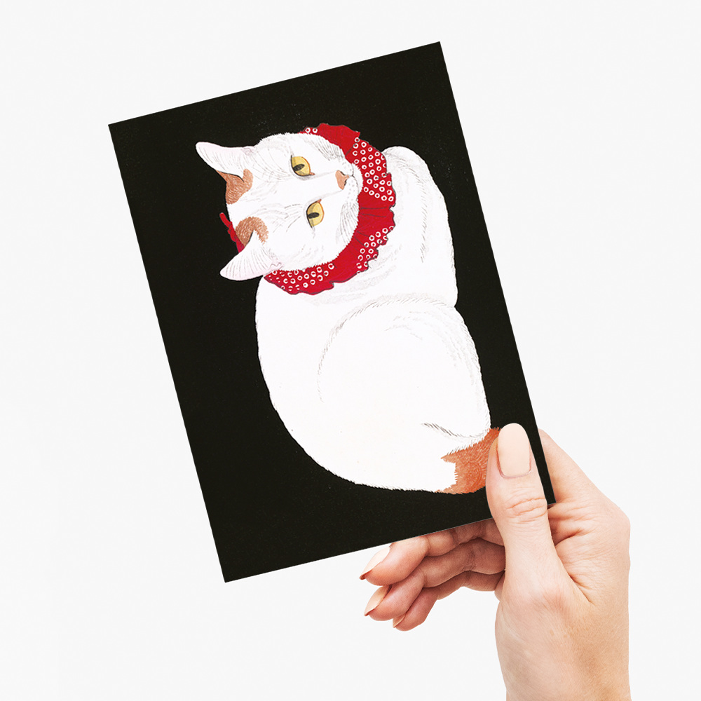 Shironeko by Takahashi Hiroaki - Greeting Card