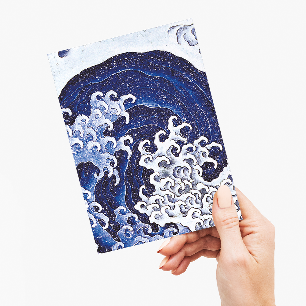 Feminine Wave by Hokusai - Greeting Card