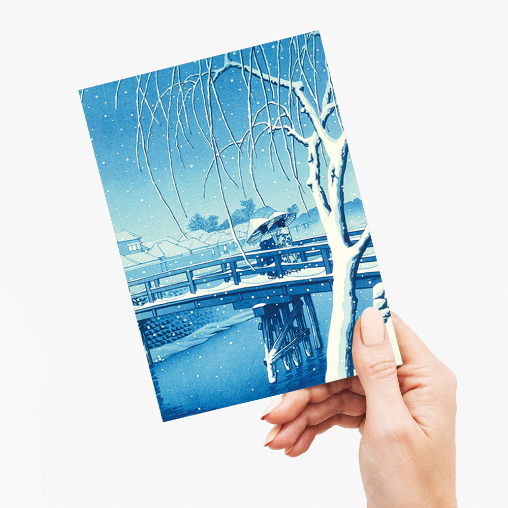 Bridge over edo river - Greeting Card