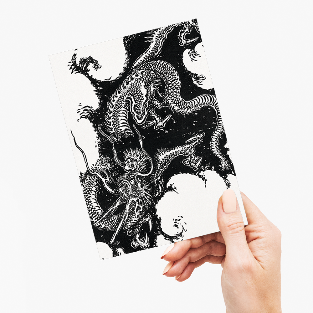 Japanese dragon by Shumboku - Greeting Card