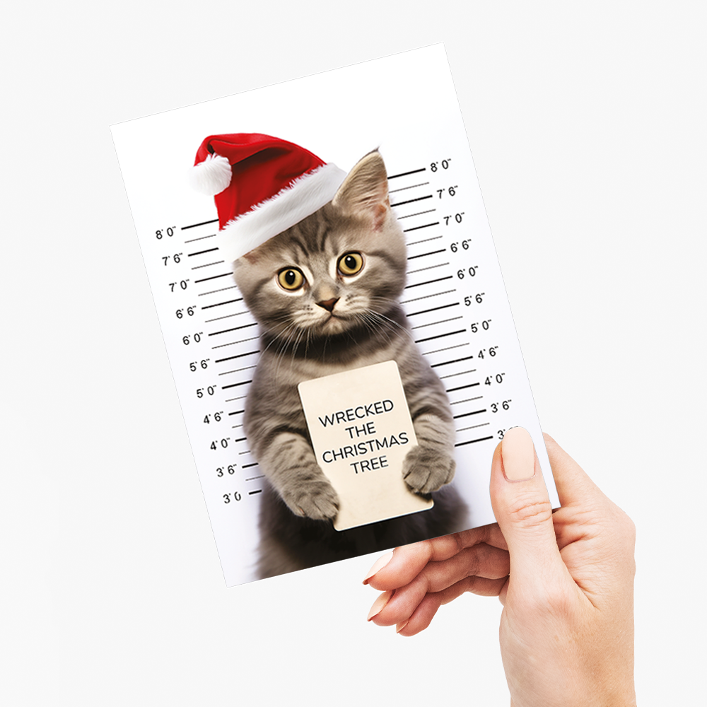Wrecked the Christmas tree - Greeting Card