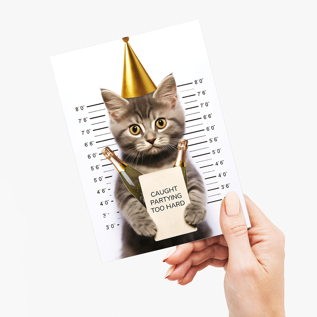 Caught partying too hard - Greeting Card