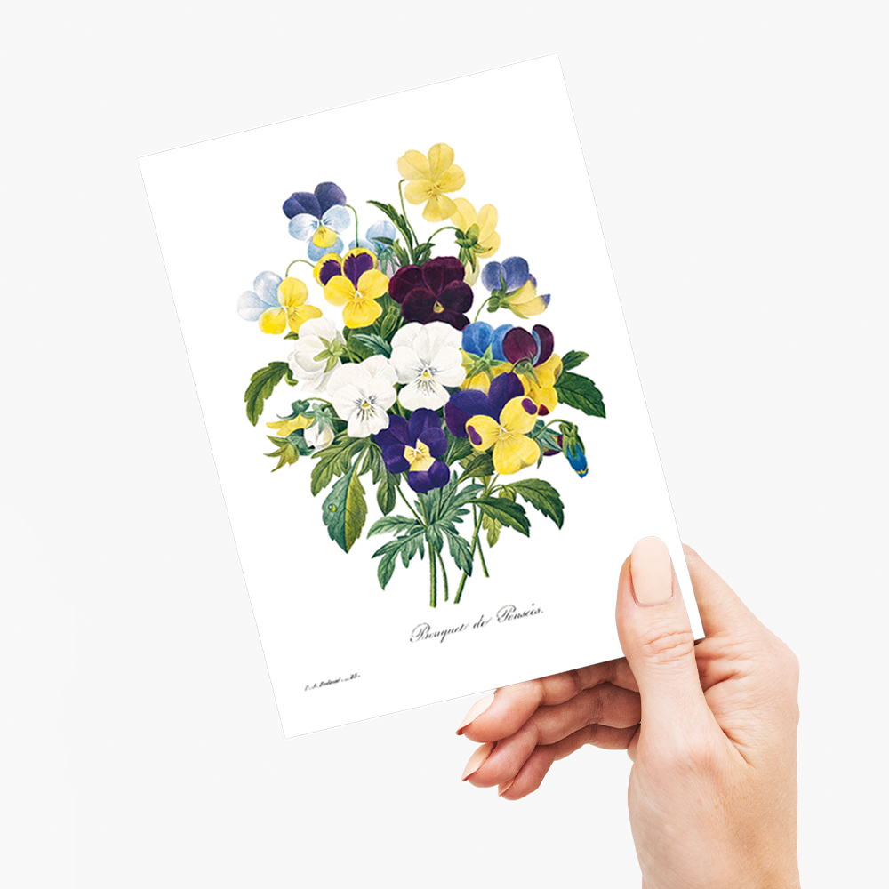 Pansy bouquet By Pierre-Joseph Redouté - Wenskaart