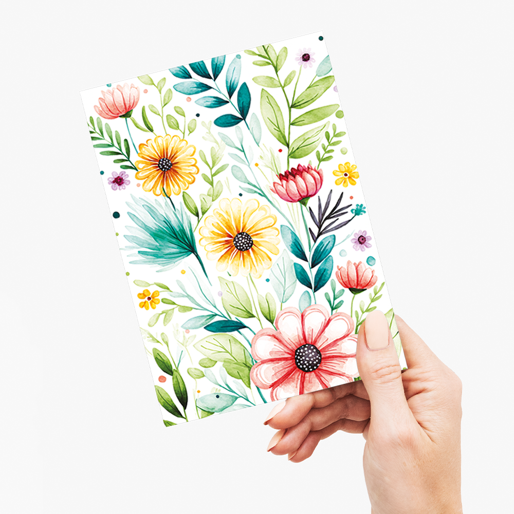 Flower pattern - Greeting Card