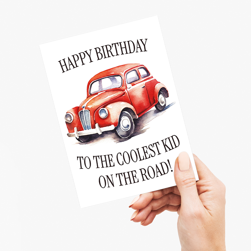 Coolest kid on the road! - Greeting Card