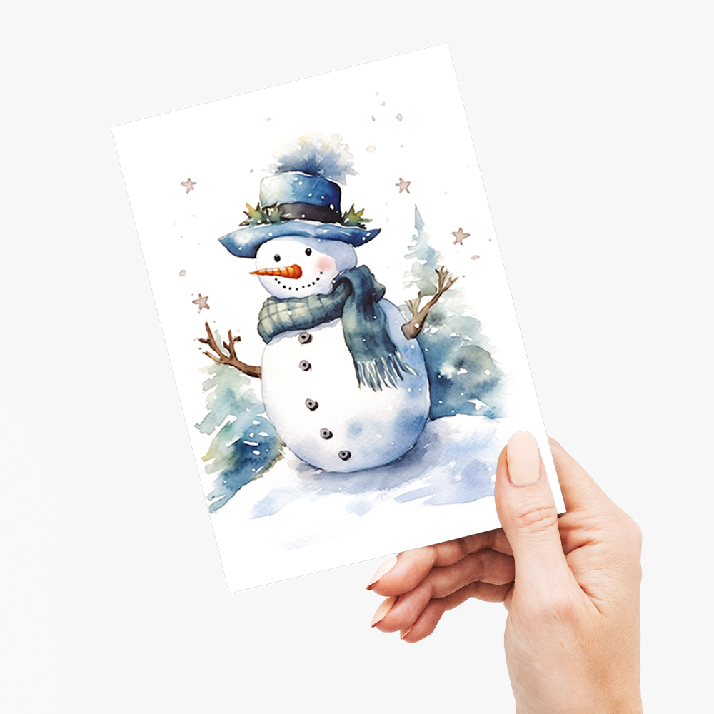 Snow man - Greeting Card