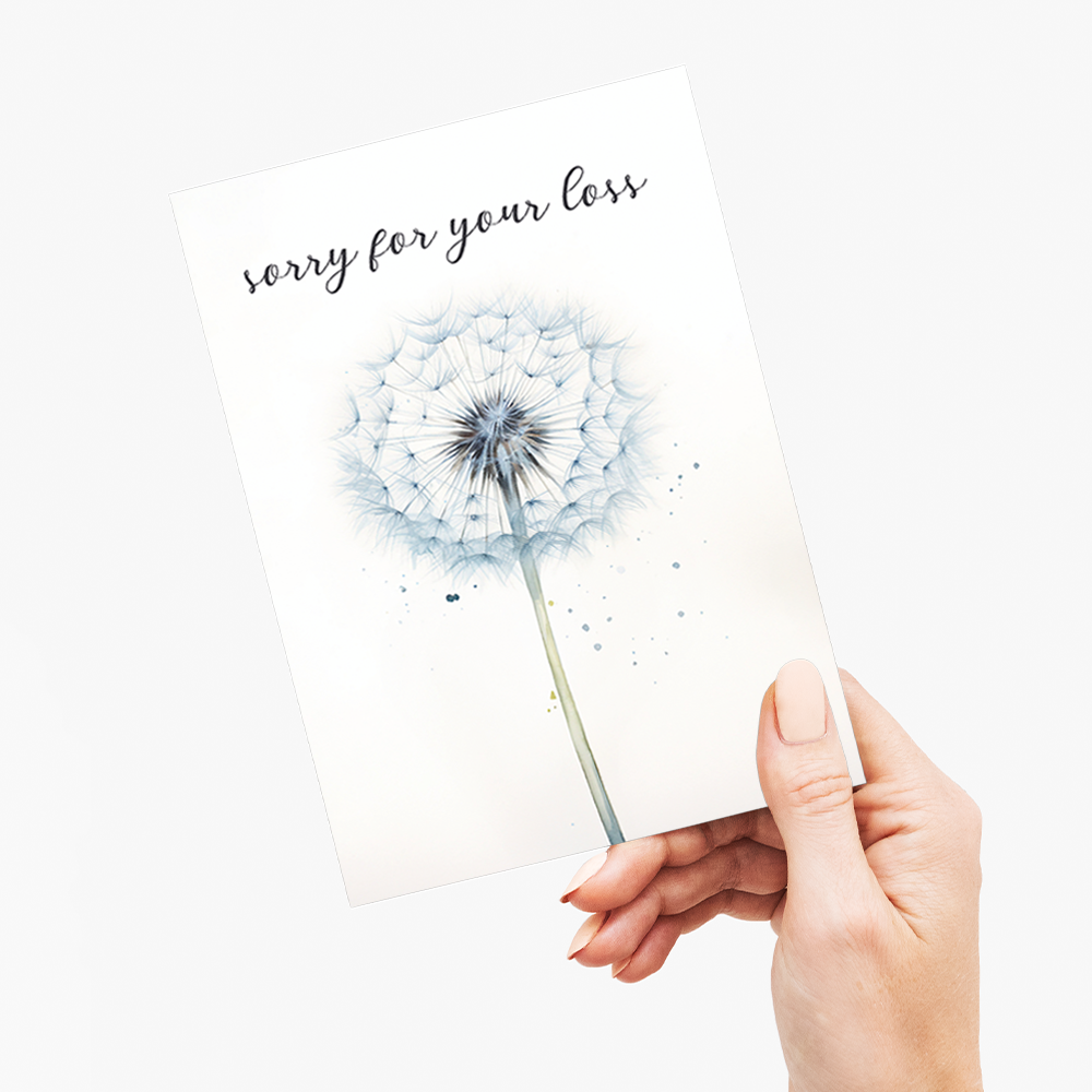 Sorry for your loss dandelion - Greeting Card