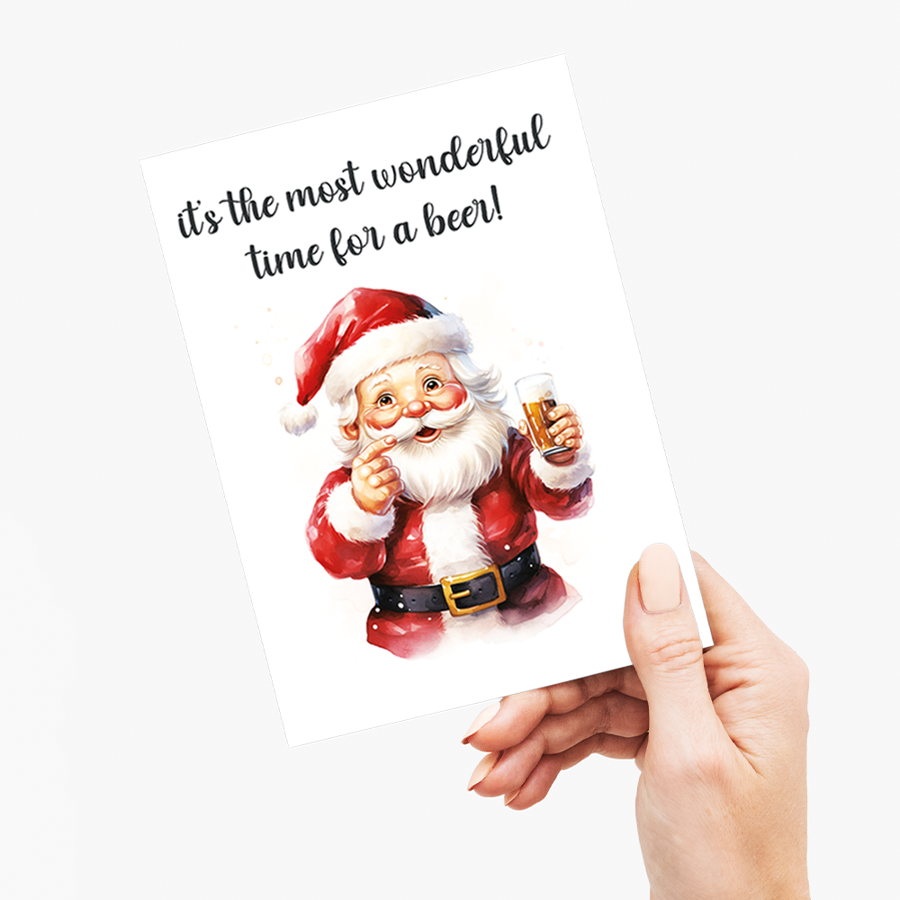 It's the most wonderful time for a beer - Greeting Card