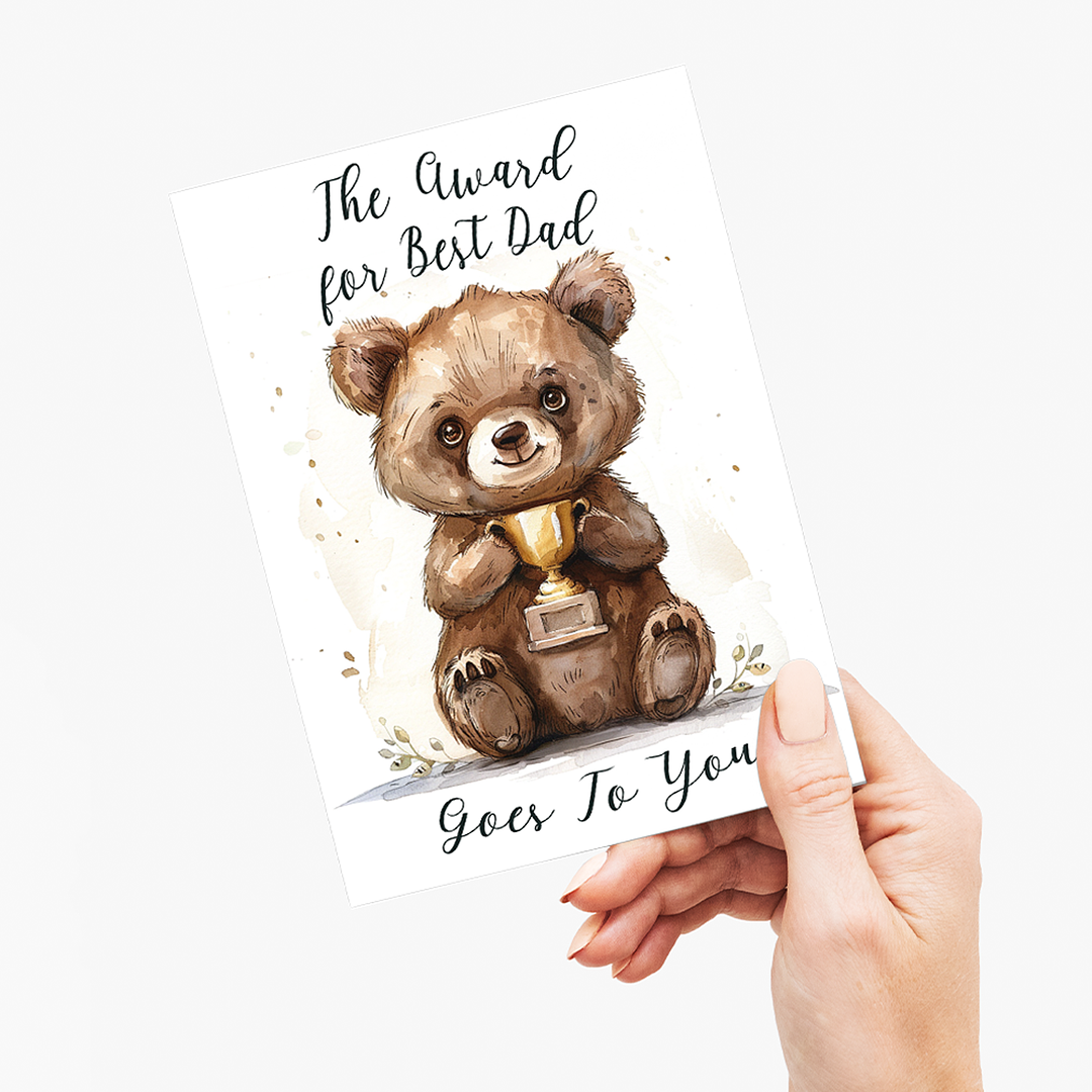 Award For Best Dad - Greeting Card