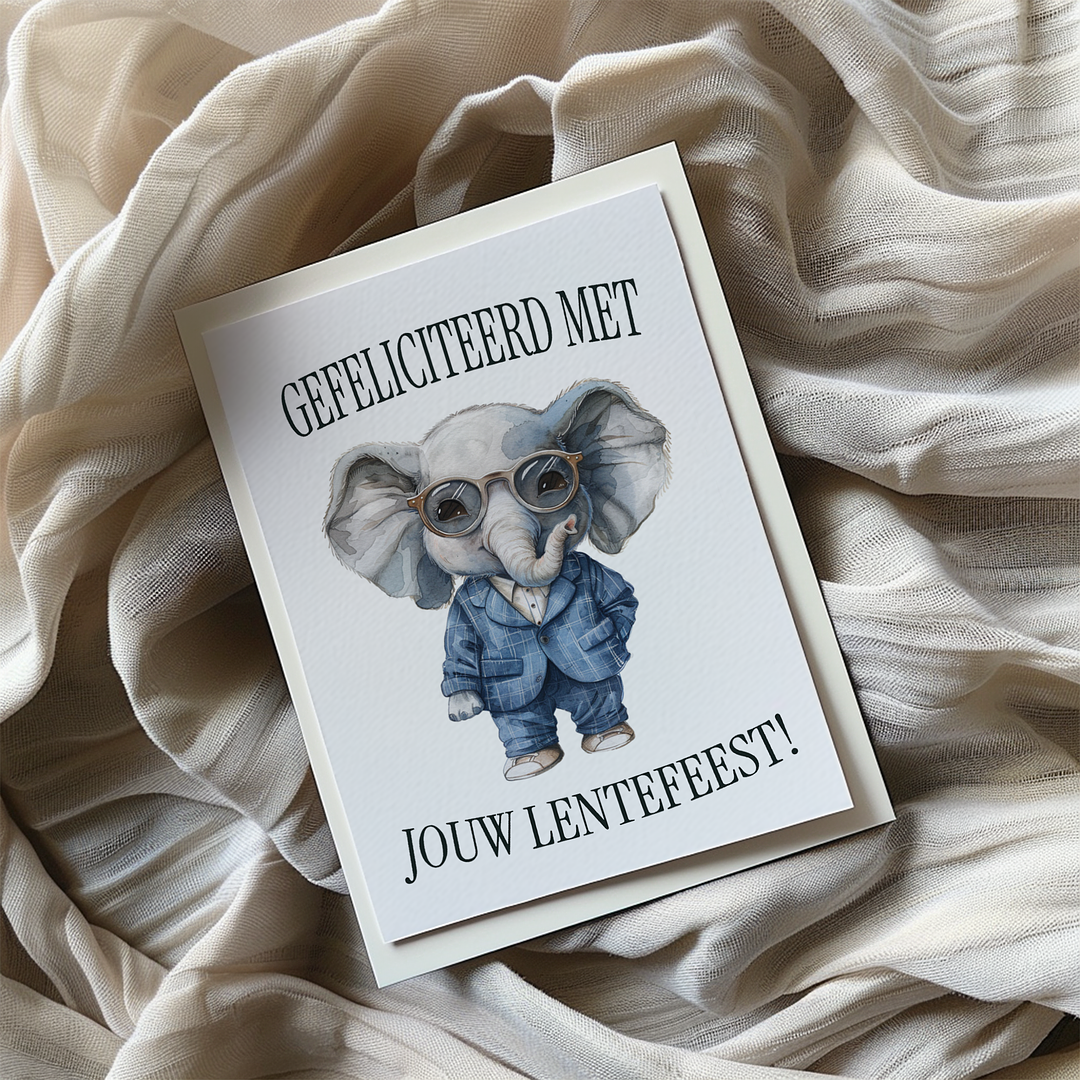 Lentefeest (Olifant) - Greeting Card