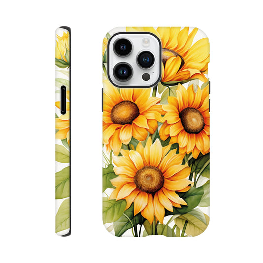Watercolour sunflowers - Phone case sturdy