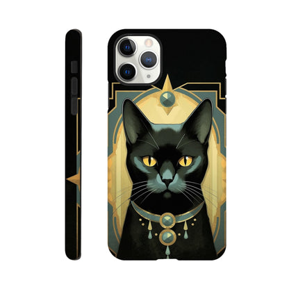 Art Deco Elegant black cat I - Phone Case sturdy