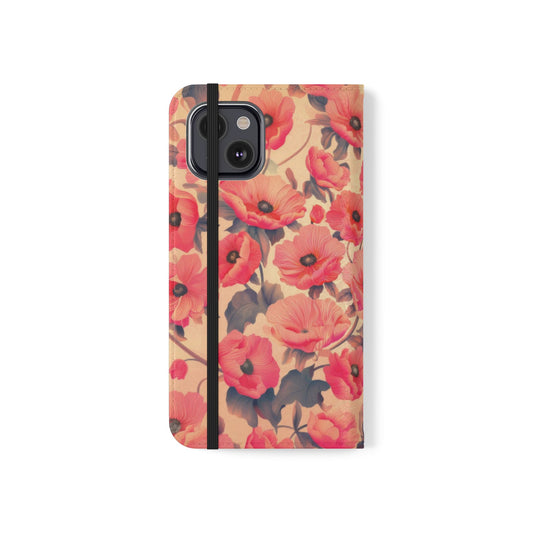 Floral Flip Phone Case - Stylish Smartphone Protector, Floral Design Case, Gift for Her, Trendy Tech Accessory, Mother's Day Gift
